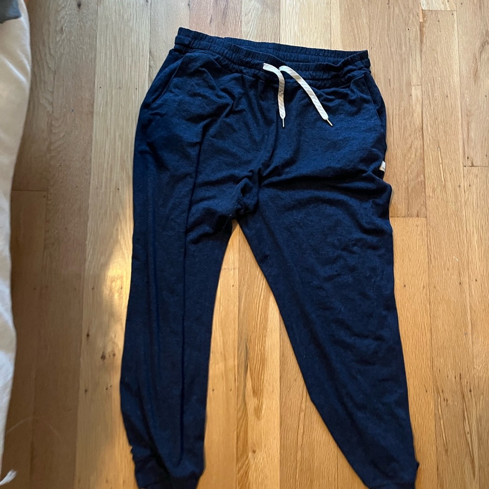 Vuori Women’s Vuori Dark Blue Joggers with White Drawstring